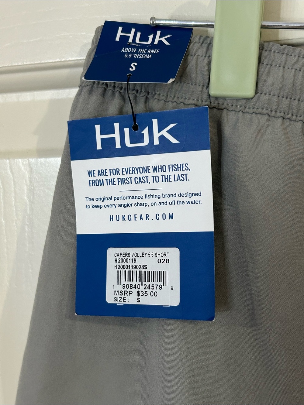 Men’s Huk Pursuit Volley Swim Fish Shorts 5.5” Gray Sz Small NWT - Picture 4 of 6